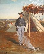 Winslow Homer Albert Post, oil on wood panel painting by Winslow Homer painting